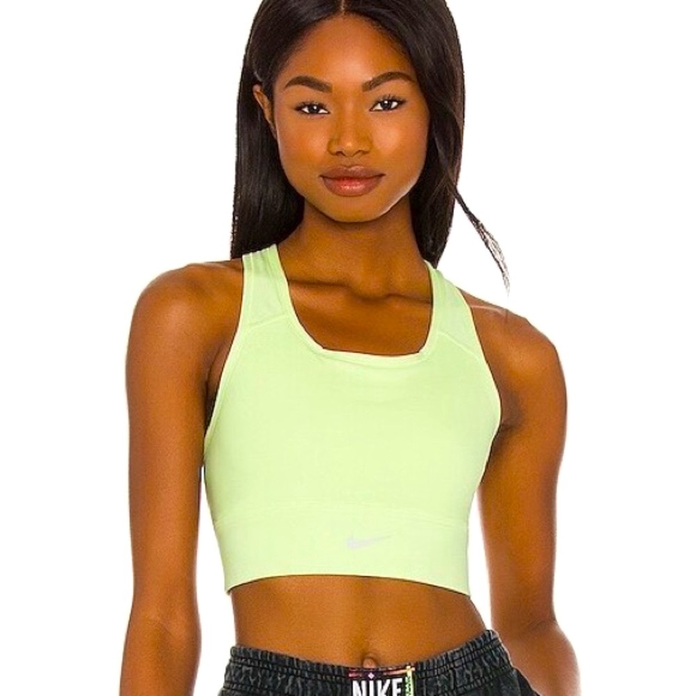 Nike Pro Swoosh Longline Bra Barely Volt NWT